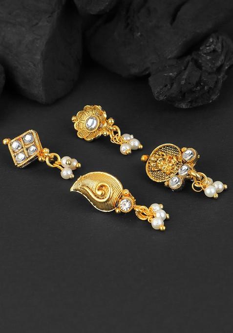 Gold Stone Studded  Gold Plated Nosepin