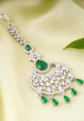 Silver Plain Rhodium Plated Maangtikka