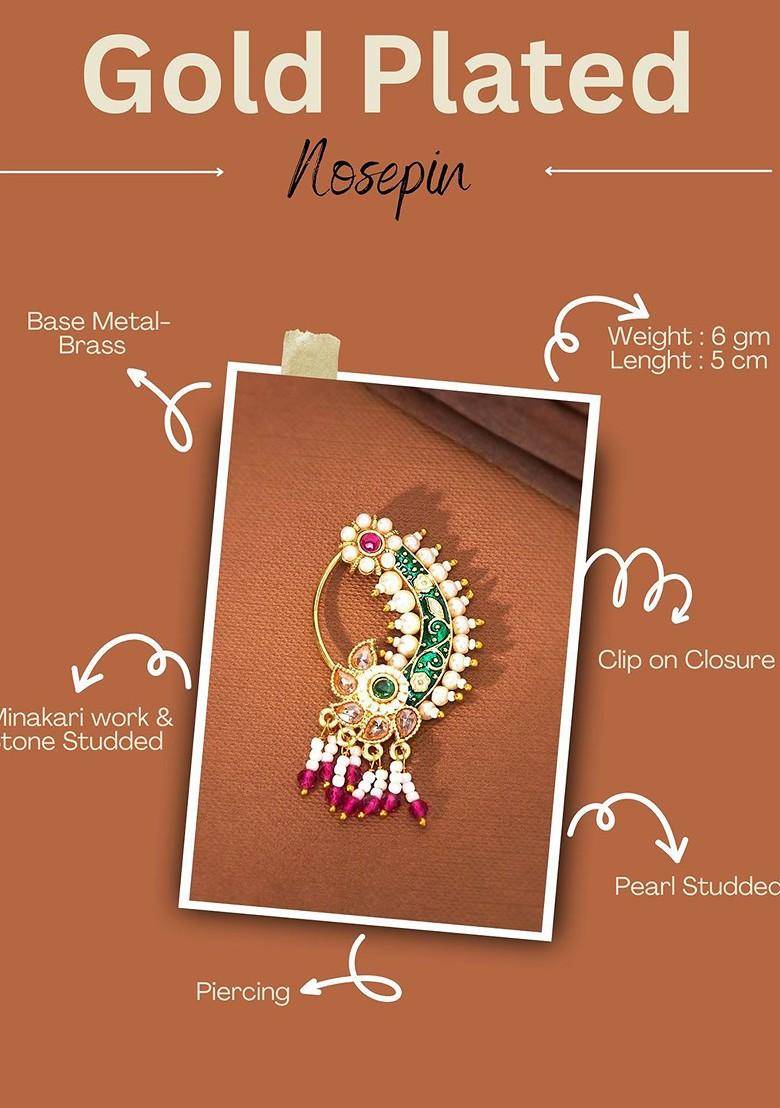 Gold Plain Gold Plated Nosepin