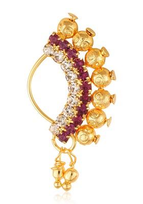 Gold Plated Bead Cz Stone Maharashtrian Nath