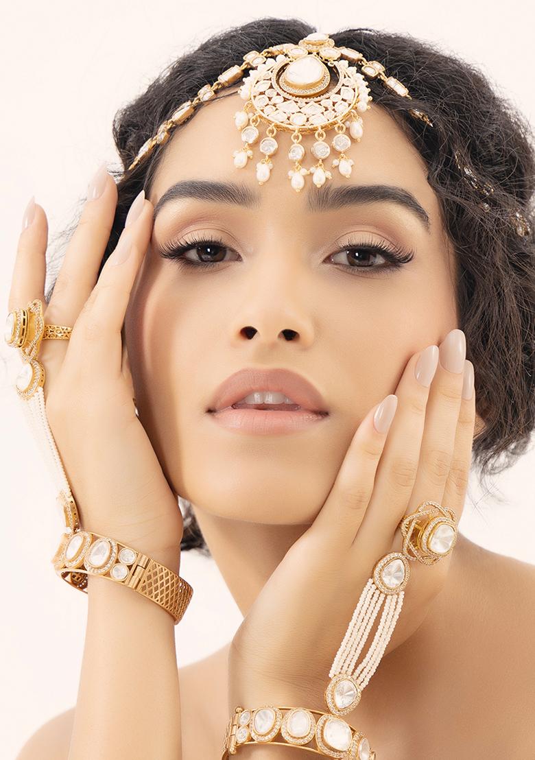 Gold Plated Imperial Heritage Maang Tikka - Indya