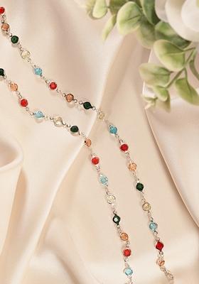 Silver Plated Cubic Zircon American Diamond Anklets