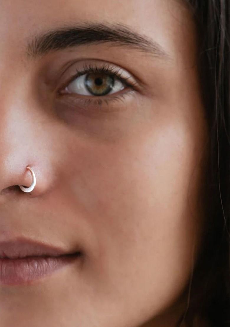 Silver Piercing Ring 925 Sterling Silver Nosepin