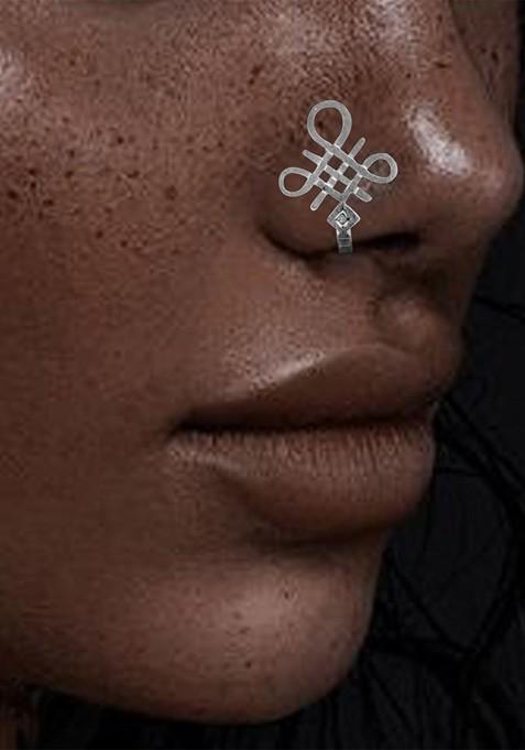 Silver Kolam Design 925 Sterling Silver Nosepin