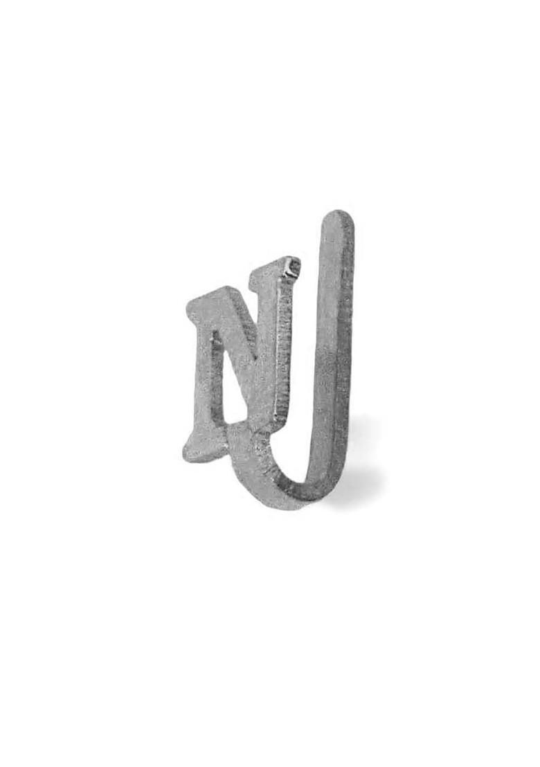 Silver N Alphabet Design 925 Sterling Silver Nosepin