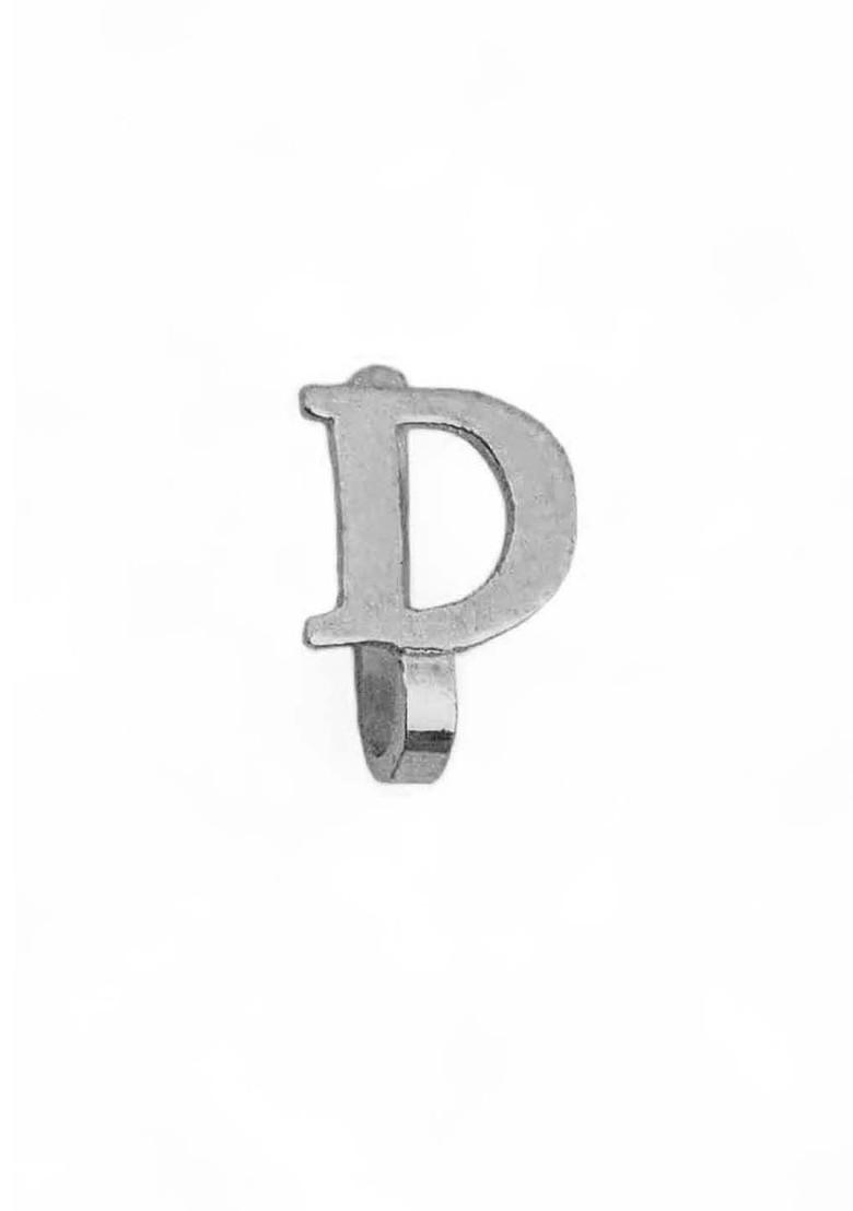 Silver D Alphabet Design 925 Sterling Silver Nosepin