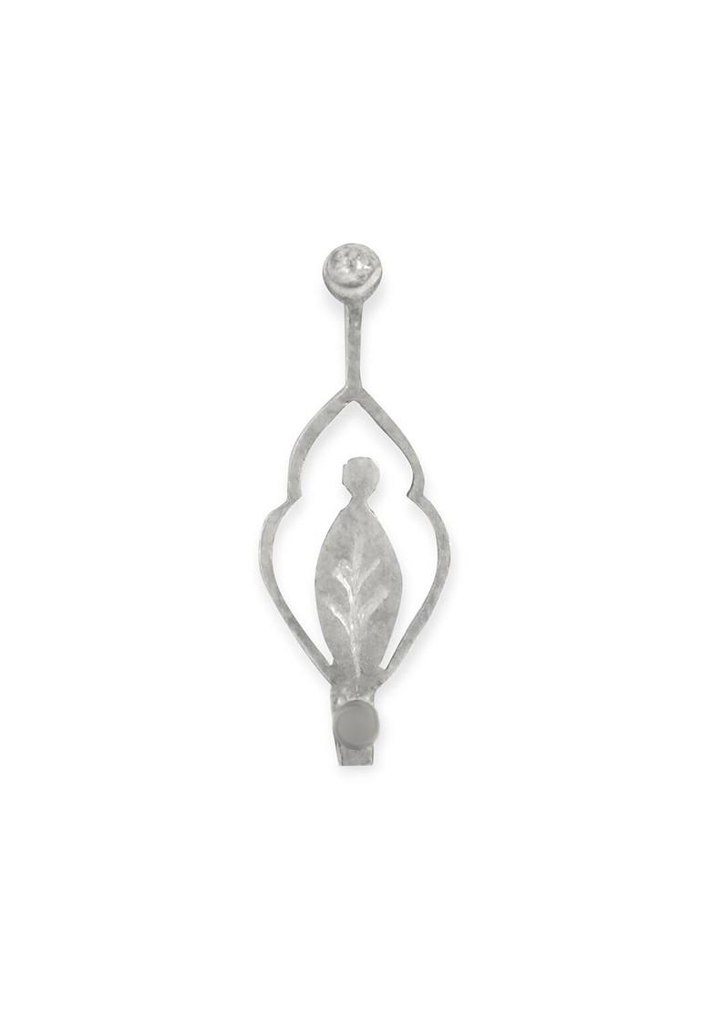 Silver Leaf Design 925 Sterling Silver Nosepin