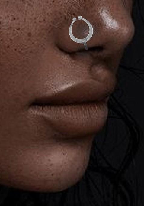 Silver Moon Design Silver Plated Nosepin