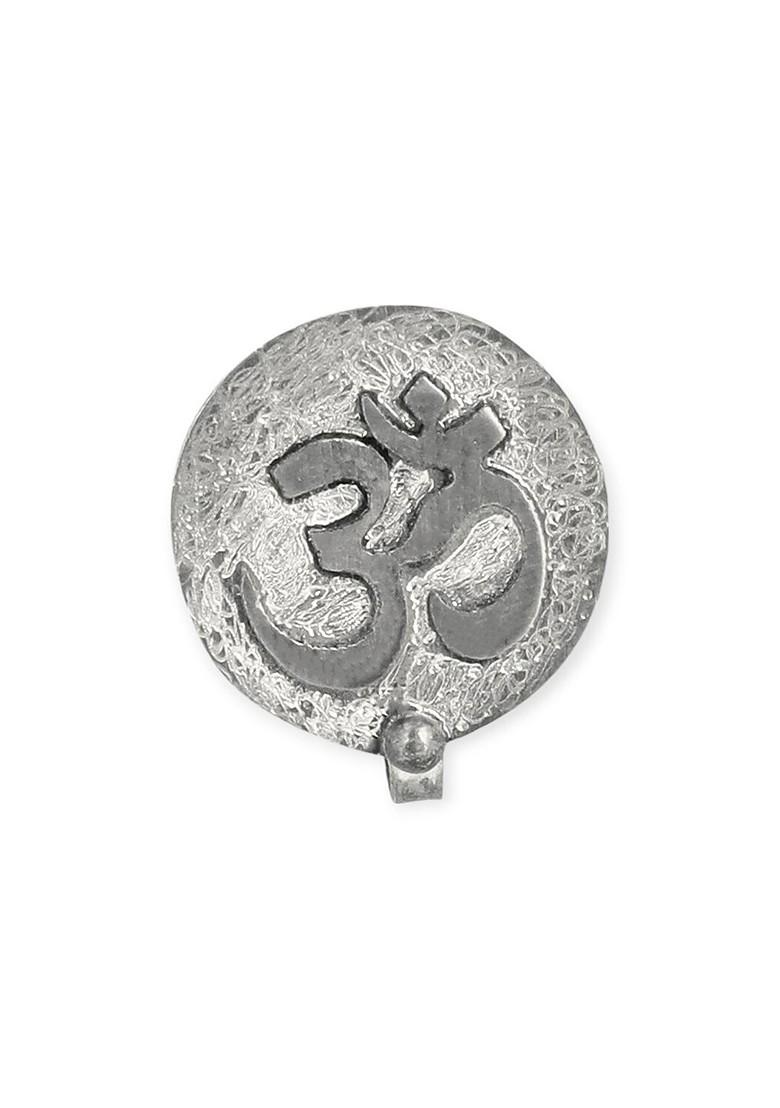 Silver Om Design 925 Sterling Silver Nosepin