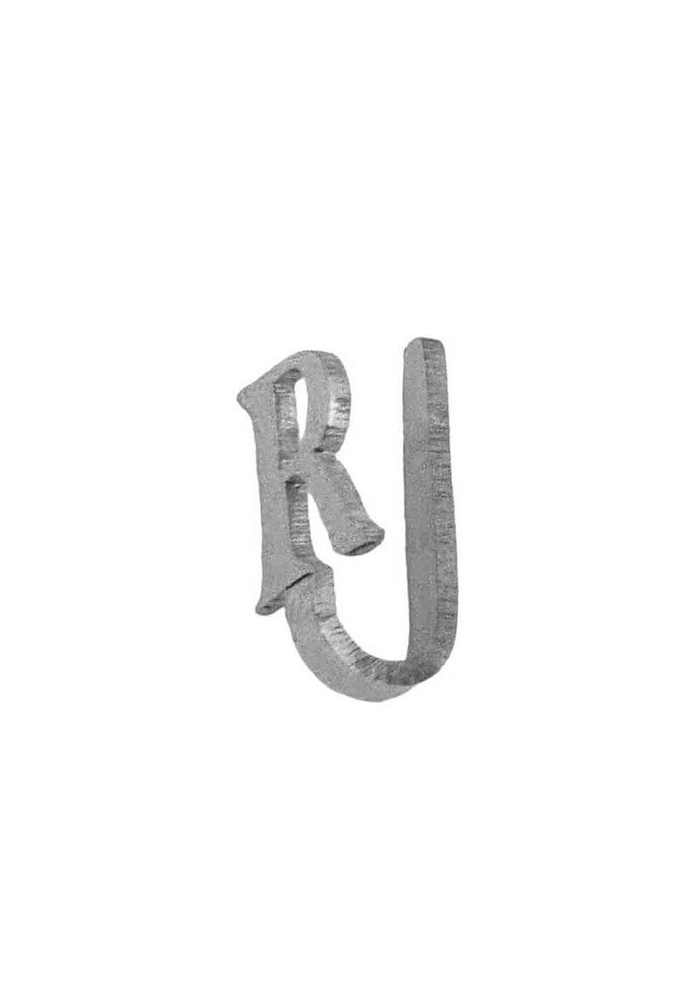 Silver R Alphabet Design 925 Sterling Silver Nosepin