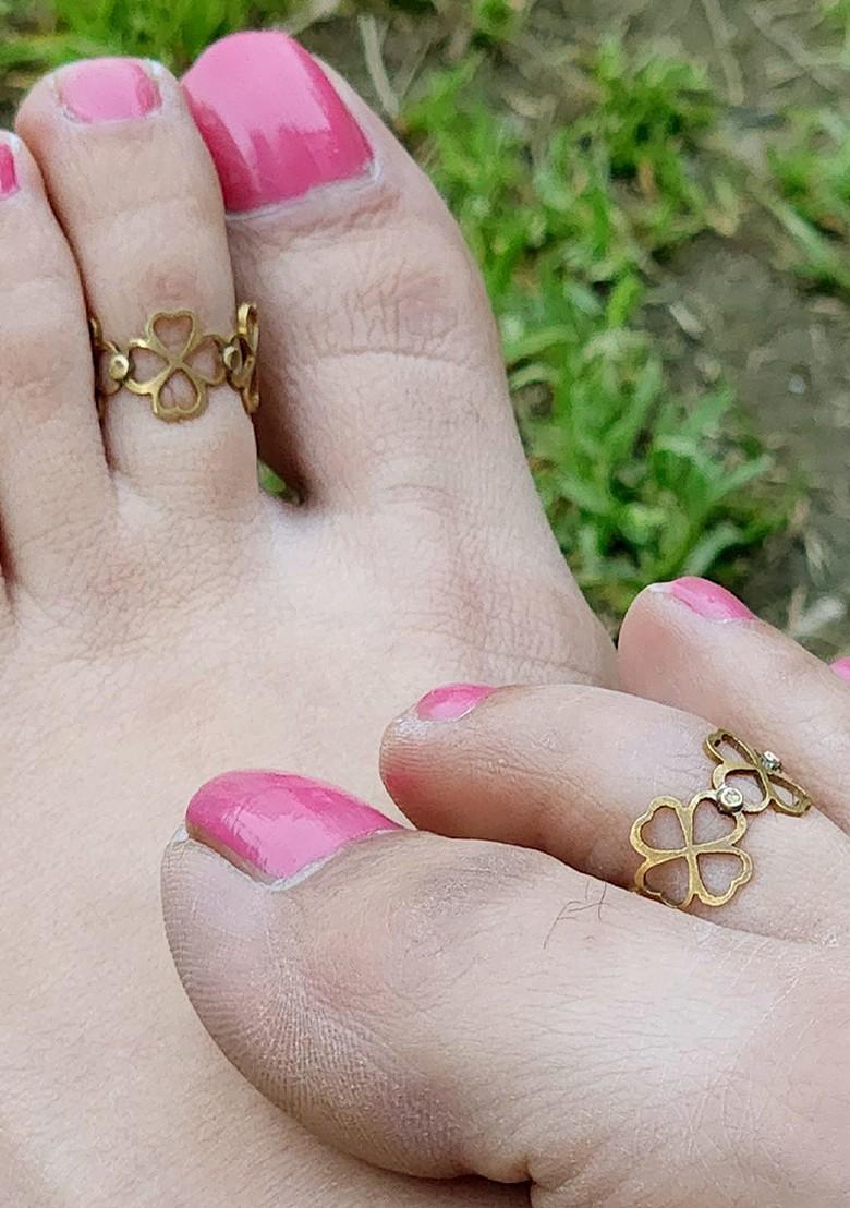 Bronze Brown Plain Oxidised Toe Rings