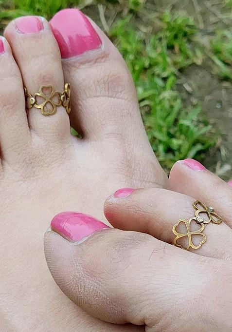 Bronze Brown Plain Oxidised Toe Rings