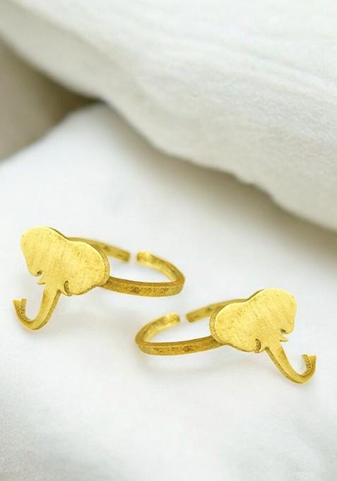 Gold Plain Gold Plated Toe Rings