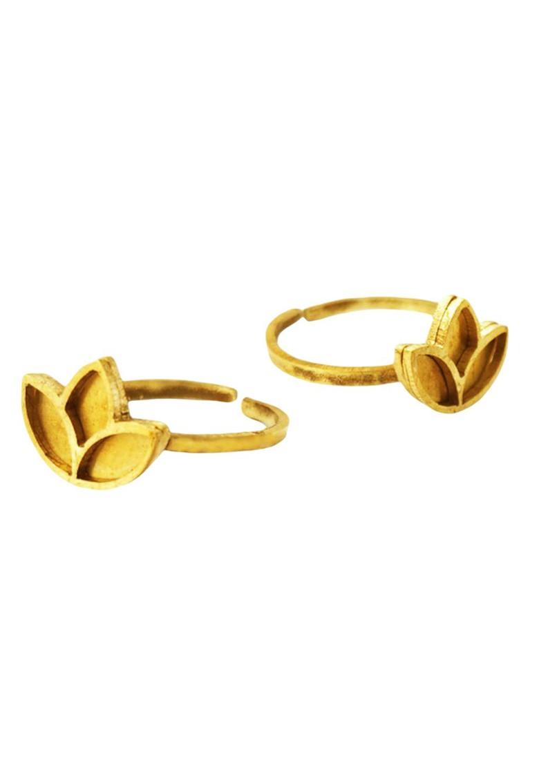 Gold Plain Gold Plated Toe Rings