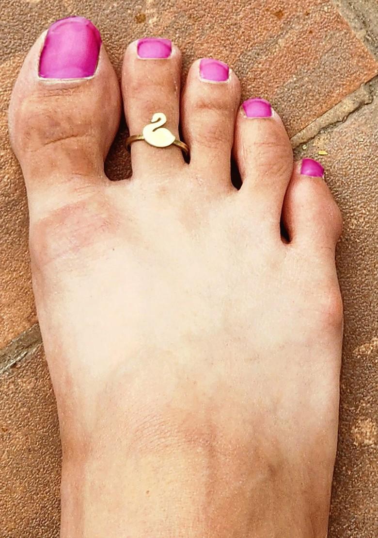 Gold Plain Gold Plated Toe Rings