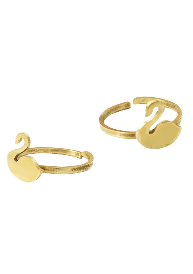 Gold Plain Gold Plated Toe Rings