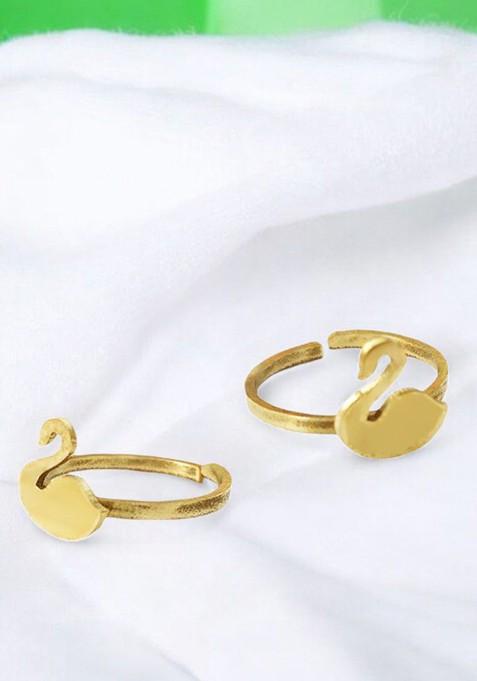 Gold Plain Gold Plated Toe Rings