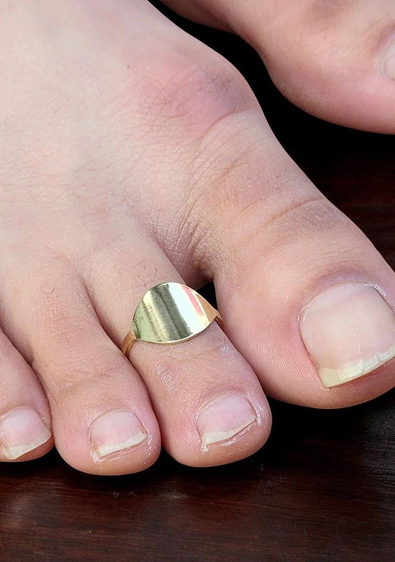 Gold Plain Gold Plated Toe Rings