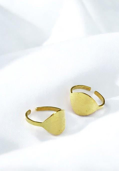 Gold Plain Gold Plated Toe Rings