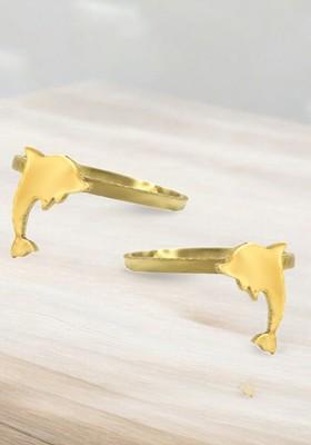 Gold Plain Gold Plated Toe Rings