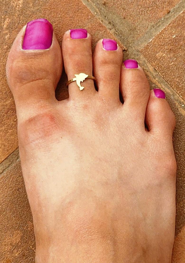 Gold Plain Gold Plated Toe Rings