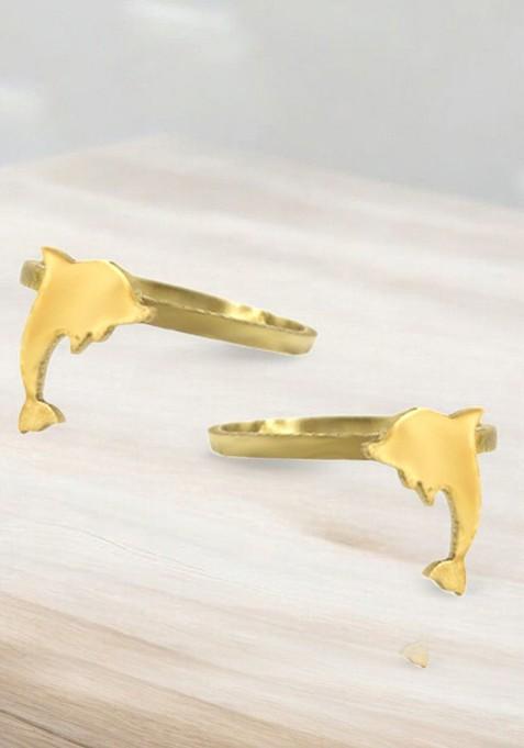 Gold Plain Gold Plated Toe Rings