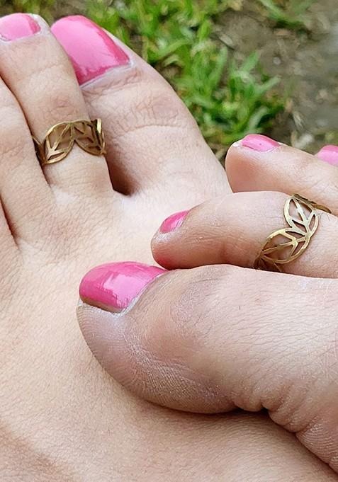 Bronze Brown Plain Oxidised Toe Rings