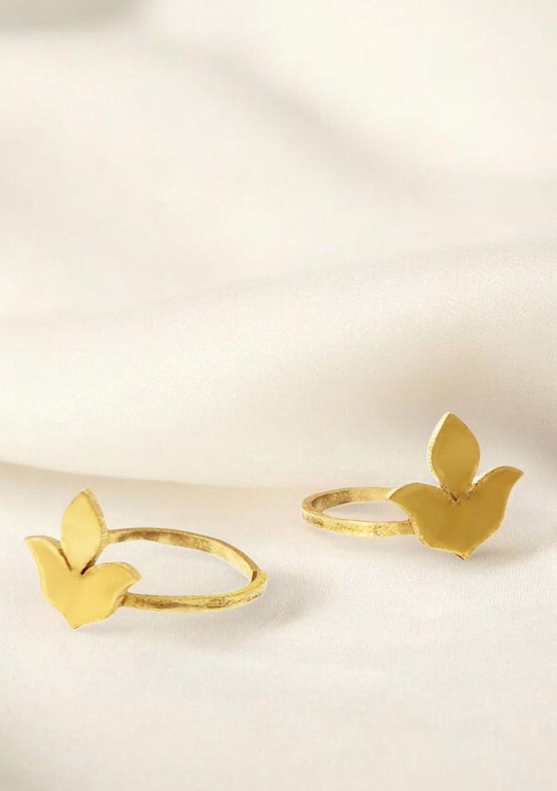 Gold Plain Gold Plated Toe Rings