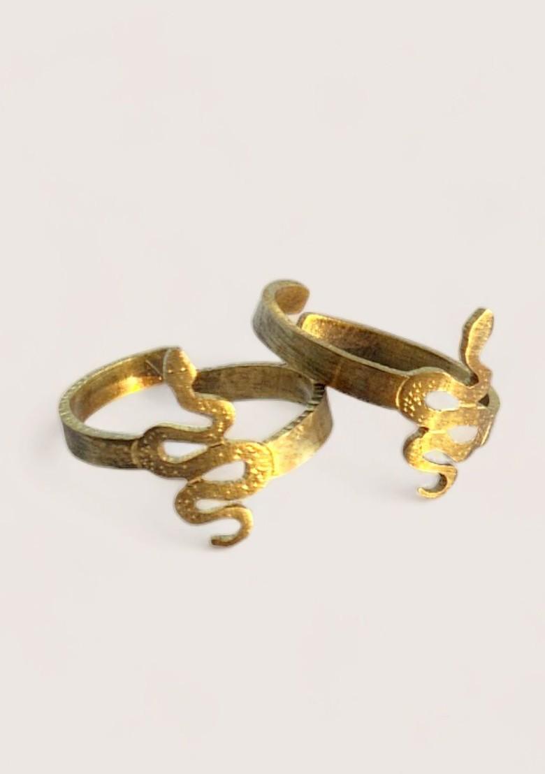 Gold Plain Gold Plated Toe Rings