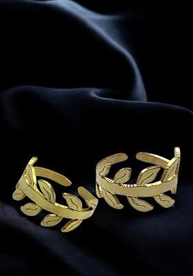 Gold Plain Gold Plated Toe Rings