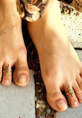Gold Plain Gold Plated Toe Rings