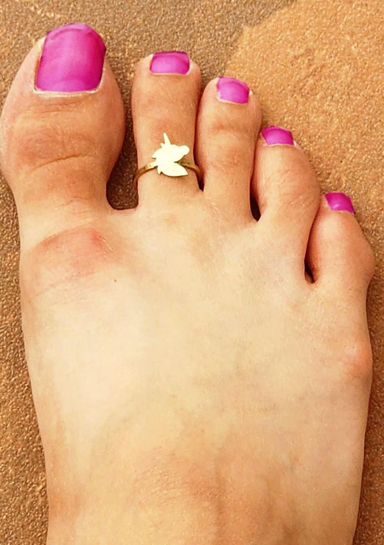 Gold Plain Gold Plated Toe Rings