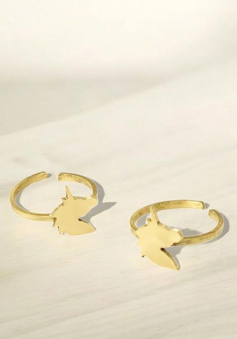 Gold Plain Gold Plated Toe Rings