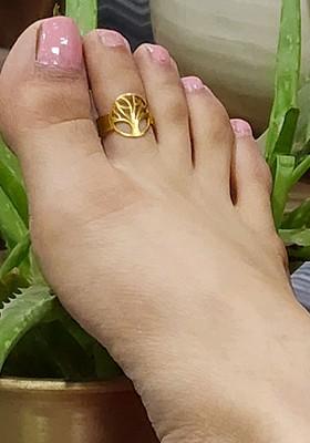 Gold Plain Gold Plated Toe Rings