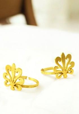 Gold Plain Gold Plated Toe Rings