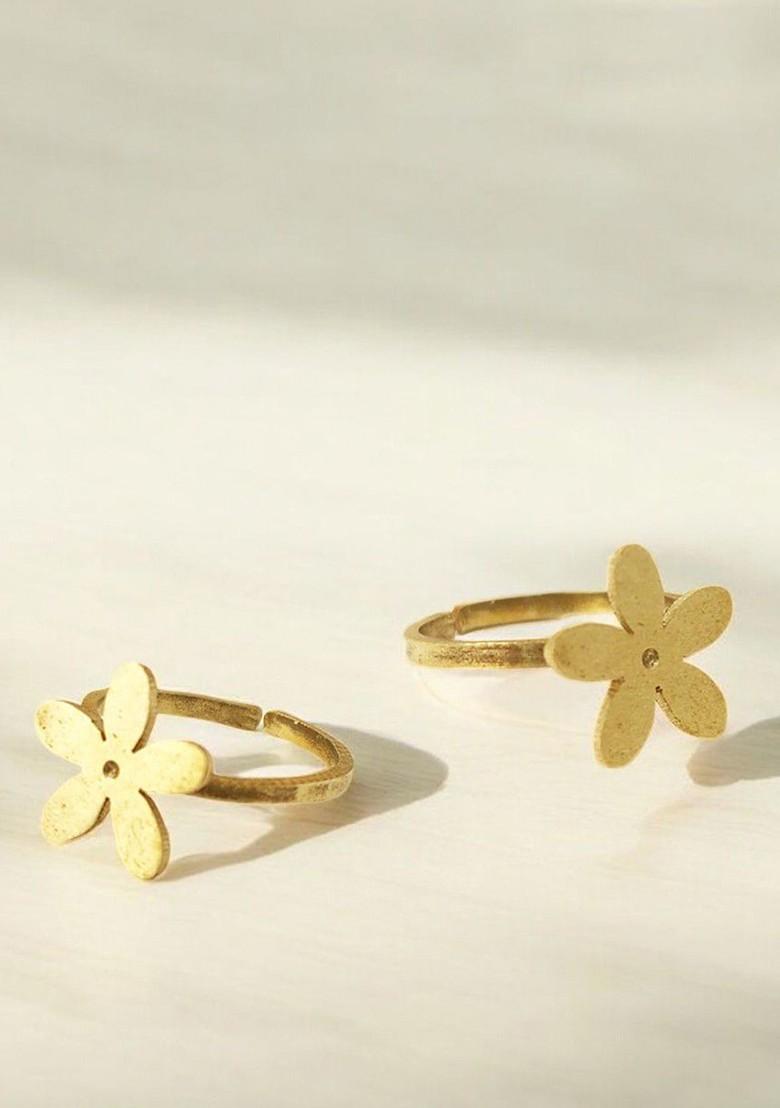 Gold Plain Gold Plated Toe Rings