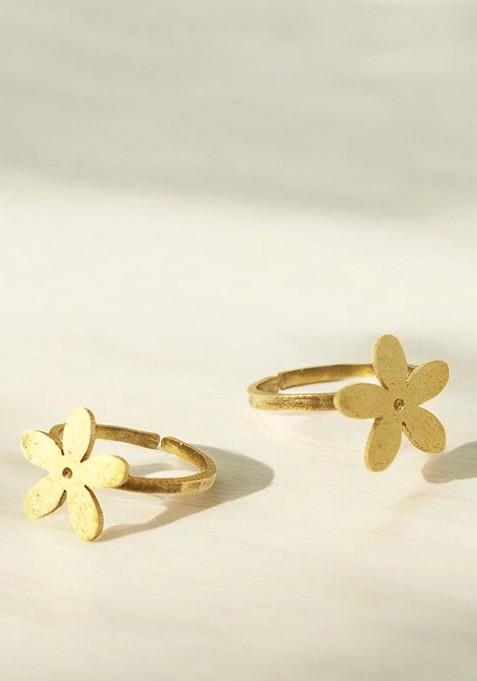 Gold Plain Gold Plated Toe Rings