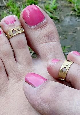 Bronze Brown Plain Oxidised Toe Rings