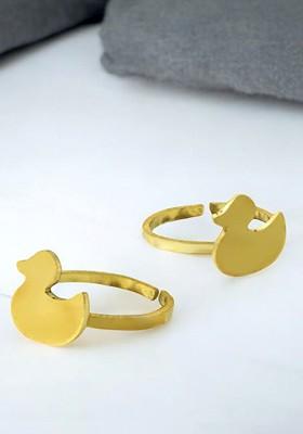 Gold Plain Gold Plated Toe Rings