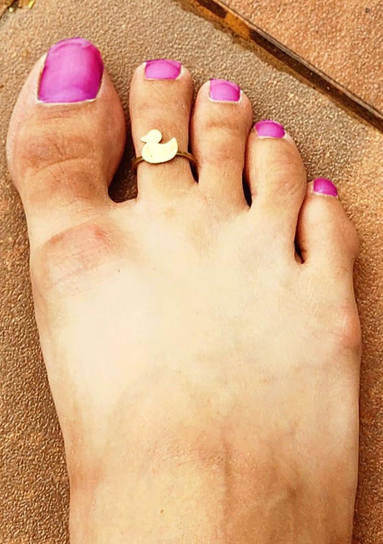 Gold Plain Gold Plated Toe Rings