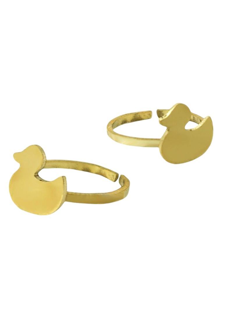 Gold Plain Gold Plated Toe Rings