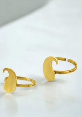Gold Plain Gold Plated Toe Rings