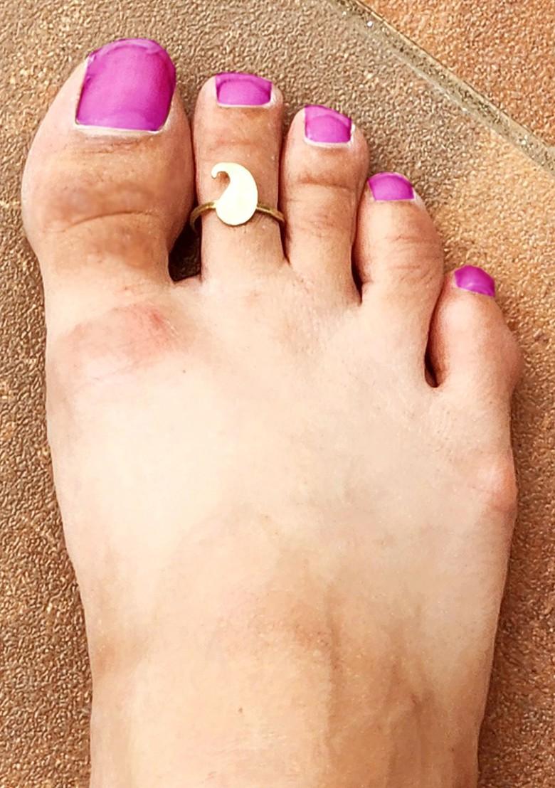 Gold Plain Gold Plated Toe Rings