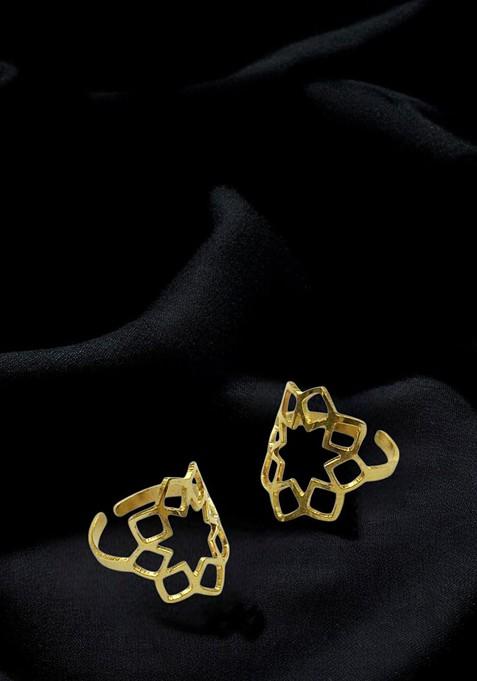 Gold Plain Gold Plated Toe Rings