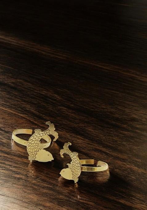 Gold Plain Gold Plated Toe Rings