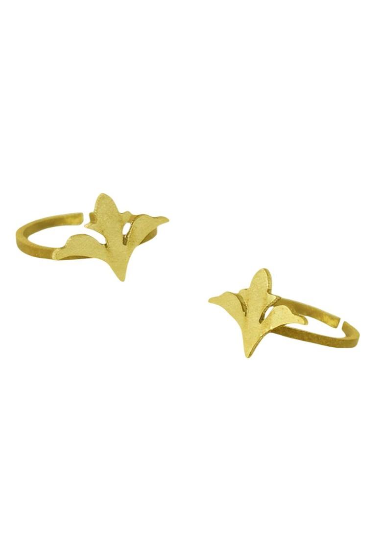 Gold Plain Gold Plated Toe Rings