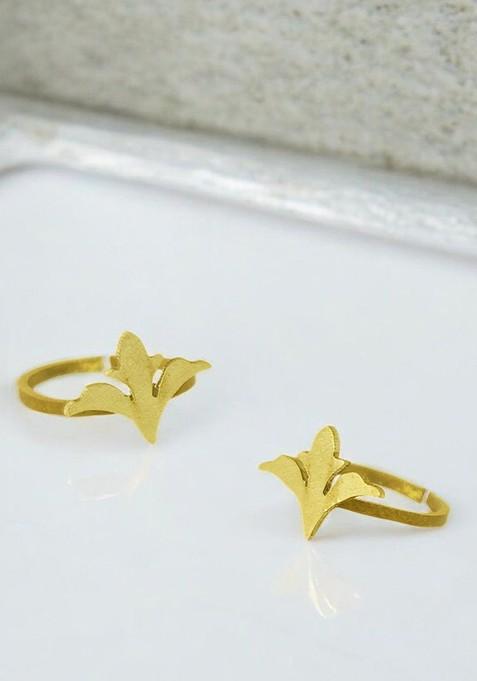 Gold Plain Gold Plated Toe Rings