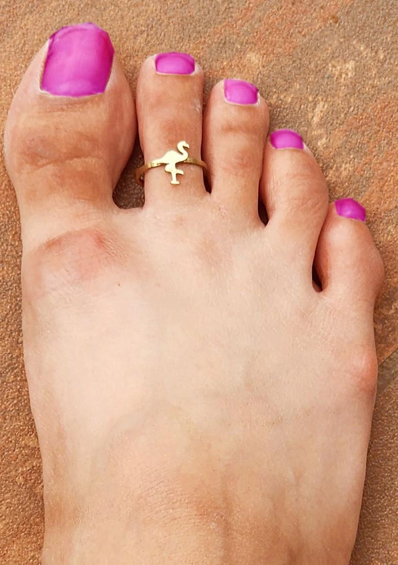 Gold Plain Gold Plated Toe Rings