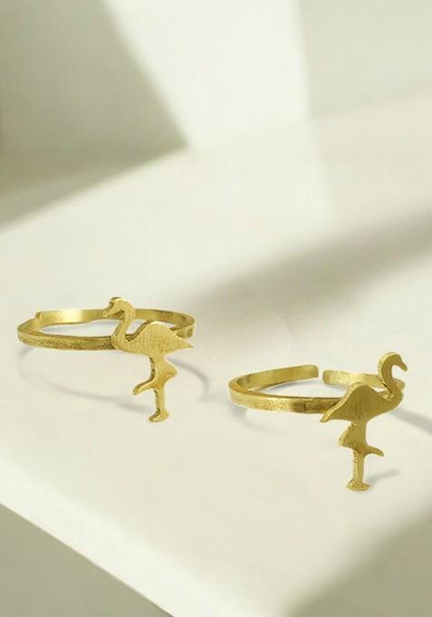 Gold Plain Gold Plated Toe Rings