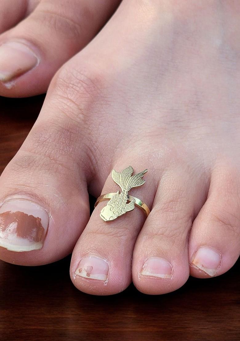 Gold Plain Gold Plated Toe Rings